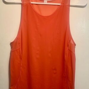 Lululemon Sculpt Tank II‎ Womens 4 Orange Sleeveless Mesh Active Top NO RIP TAG
